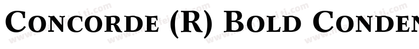 Concorde (R) Bold Condensed Outline字体转换